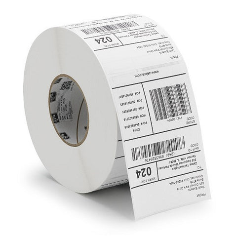 No. Parte. 10000296 . Etiqueta Papel Transferencia Directa, MEDIDA 3 x 1 " , 5500 Et/rollo, 6 rollos por caja,  Para impresora INDUSTRIAL